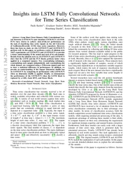 Insights into LSTM Fully Convolutional Networks for Time Series
  Classification