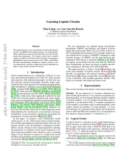 Learning Logistic Circuits
