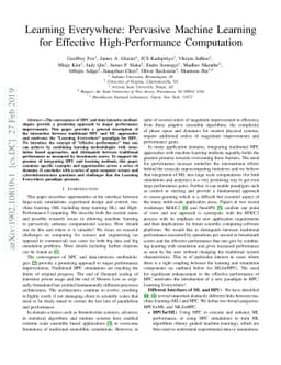 Learning Everywhere: Pervasive Machine Learning for Effective
  High-Performance Computation