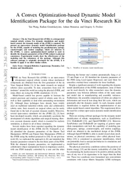 A Convex Optimization-based Dynamic Model Identification Package for the
  da Vinci Research Kit