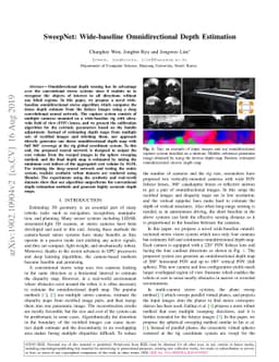 SweepNet: Wide-baseline Omnidirectional Depth Estimation