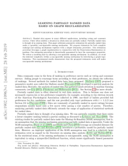 Learning partially ranked data based on graph regularization