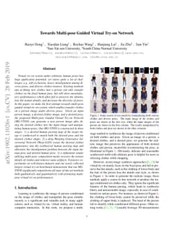 Towards Multi-pose Guided Virtual Try-on Network