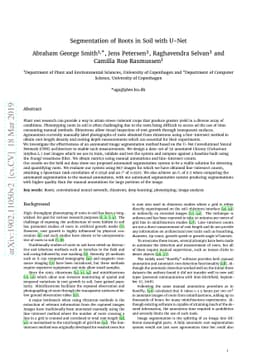 Segmentation of Roots in Soil with U-Net