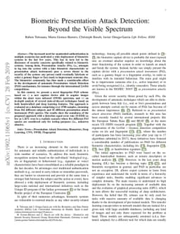 Biometric Presentation Attack Detection: Beyond the Visible Spectrum