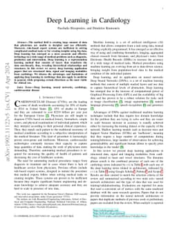 Deep Learning in Cardiology