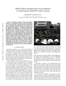 ROVO: Robust Omnidirectional Visual Odometry for Wide-baseline Wide-FOV
  Camera Systems
