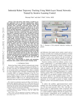 Industrial Robot Trajectory Tracking Using Multi-Layer Neural Networks
  Trained by Iterative Learning Control
