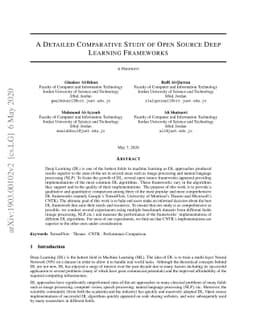 A detailed comparative study of open source deep learning frameworks