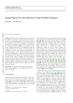 Image-Based Geo-Localization Using Satellite Imagery