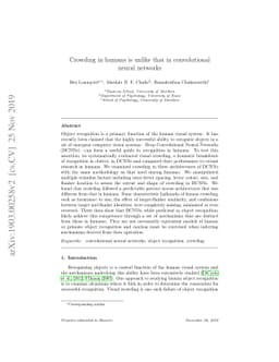 Crowding in humans is unlike that in convolutional neural networks