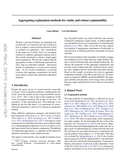 Aggregating explanation methods for stable and robust explainability