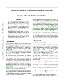 Discovering Options for Exploration by Minimizing Cover Time