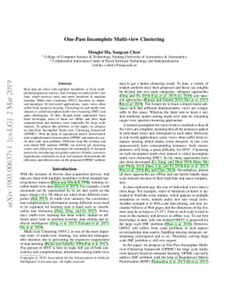 One-Pass Incomplete Multi-view Clustering