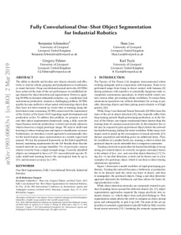 Fully Convolutional One-Shot Object Segmentation for Industrial Robotics