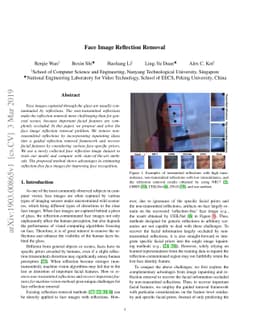 Face Image Reflection Removal