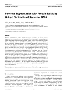 Pancreas segmentation with probabilistic map guided bi-directional
  recurrent UNet