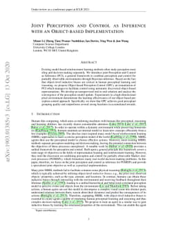 Joint Perception and Control as Inference with an Object-based
  Implementation