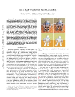 Sim-to-Real Transfer for Biped Locomotion