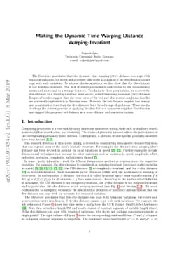Making the Dynamic Time Warping Distance Warping-Invariant