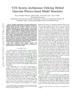 V2X System Architecture Utilizing Hybrid Gaussian Process-based Model
  Structures