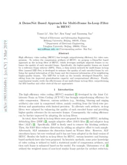 A DenseNet Based Approach for Multi-Frame In-Loop Filter in HEVC