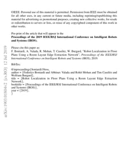 Robot Localization in Floor Plans Using a Room Layout Edge Extraction
  Network