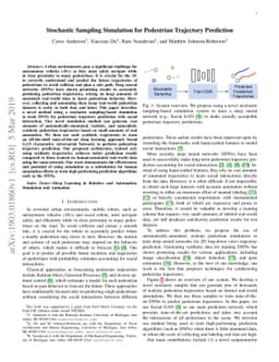 Stochastic Sampling Simulation for Pedestrian Trajectory Prediction