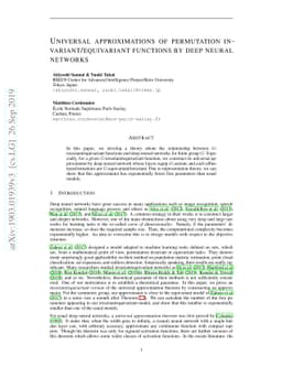Universal approximations of permutation invariant/equivariant functions
  by deep neural networks