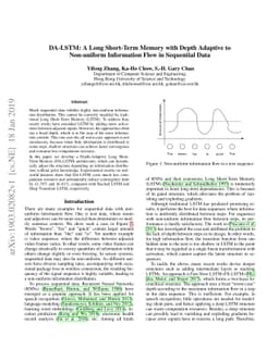 DA-LSTM: A Long Short-Term Memory with Depth Adaptive to Non-uniform
  Information Flow in Sequential Data