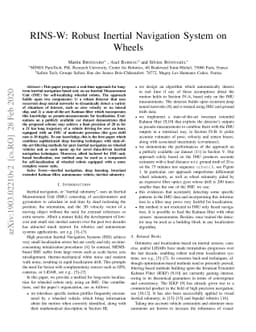 RINS-W: Robust Inertial Navigation System on Wheels