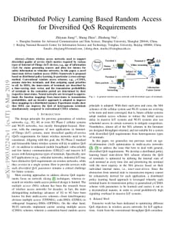 Distributed Policy Learning Based Random Access for Diversified QoS
  Requirements