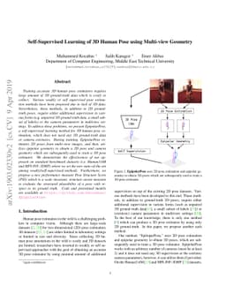 Self-Supervised Learning of 3D Human Pose using Multi-view Geometry