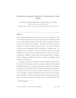 Explaining Anomalies Detected by Autoencoders Using SHAP