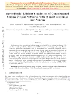 SpykeTorch: Efficient Simulation of Convolutional Spiking Neural
  Networks with at most one Spike per Neuron
