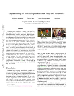 Object Counting and Instance Segmentation with Image-level Supervision