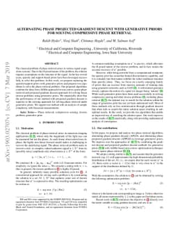 Alternating Phase Projected Gradient Descent with Generative Priors for
  Solving Compressive Phase Retrieval