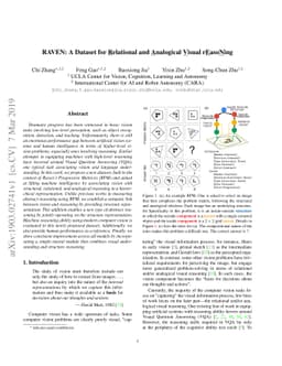 RAVEN: A Dataset for Relational and Analogical Visual rEasoNing