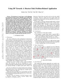 Using DP Towards A Shortest Path Problem-Related Application