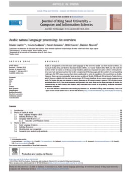 Arabic natural language processing: An overview