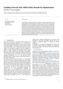 Limiting Network Size within Finite Bounds for Optimization