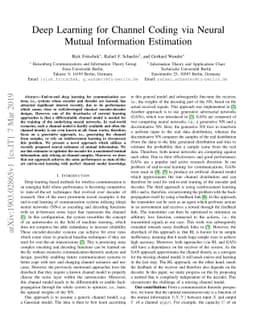 Deep Learning for Channel Coding via Neural Mutual Information
  Estimation