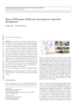 Deep CNN-based Multi-task Learning for Open-Set Recognition