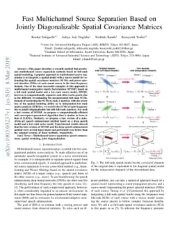 Fast Multichannel Source Separation Based on Jointly Diagonalizable
  Spatial Covariance Matrices