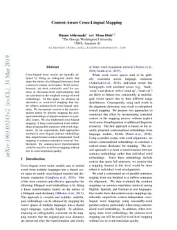 Context-Aware Cross-Lingual Mapping