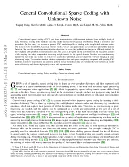 General Convolutional Sparse Coding with Unknown Noise