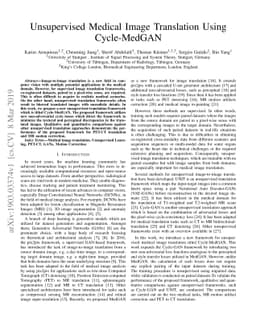 Unsupervised Medical Image Translation Using Cycle-MedGAN