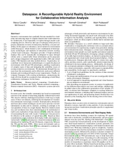 Dataspace: A Reconfigurable Hybrid Reality Environment for Collaborative
  Information Analysis