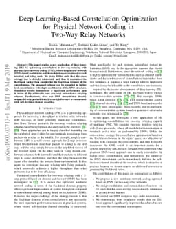 Deep Learning-Based Constellation Optimization for Physical Network
  Coding in Two-Way Relay Networks
