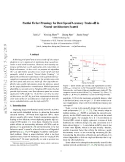 Partial Order Pruning: for Best Speed/Accuracy Trade-off in Neural
  Architecture Search